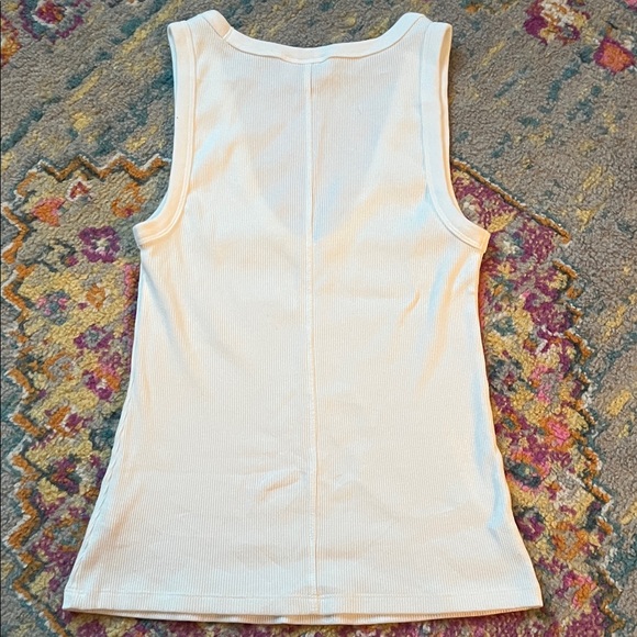 Universal Thread Cream Ribbed Tank Top - Picture 3 of 3